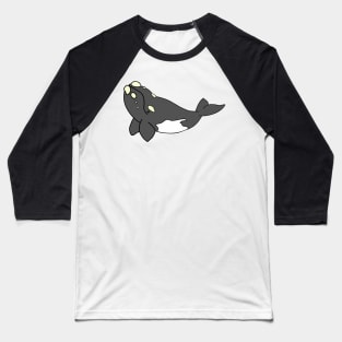 Cartoon Southern Right Whale Baseball T-Shirt